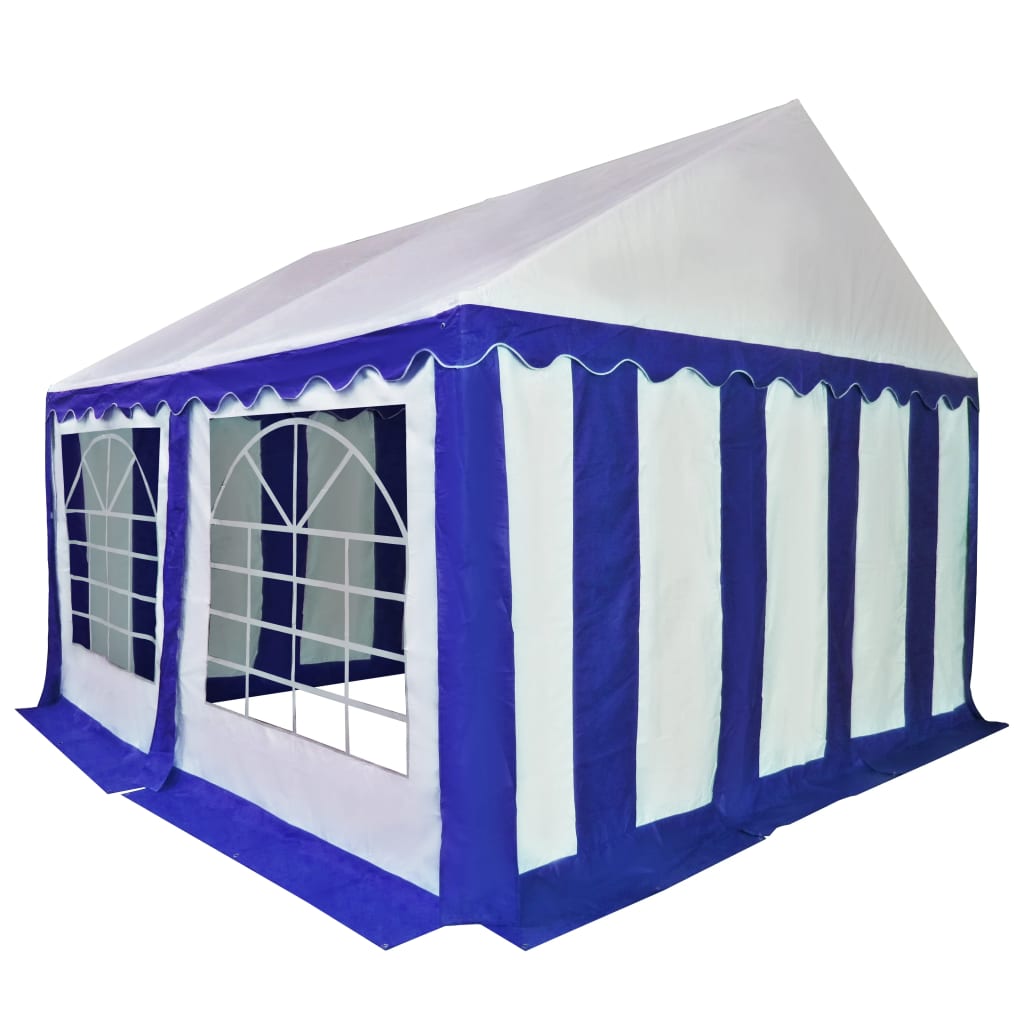 

vidaXL Tuinpaviljoen 3x4 m PVC blauw en wit