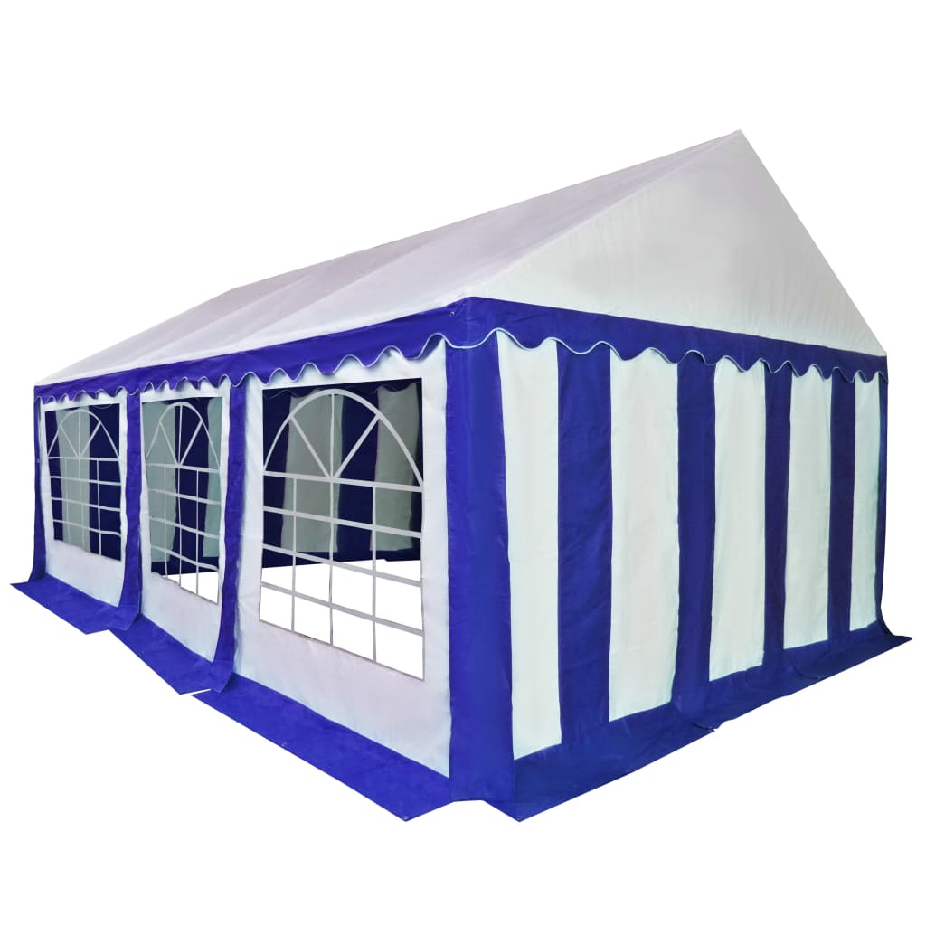 

vidaXL Tuinpaviljoen 3x6 m PVC blauw en wit