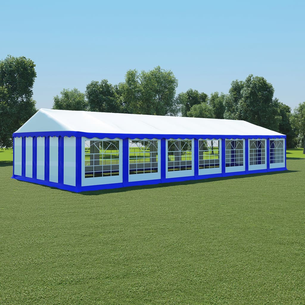 vidaXL Pavilion de grădină, albastru și alb, 6x14 m, PVC imagine vidaxl.ro