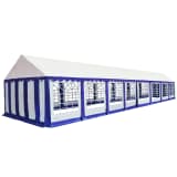 vidaXL Partytält PVC 6x16 m blå och vit