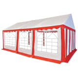 vidaXL Tenda de jardim PVC 3x6 m vermelho e branco