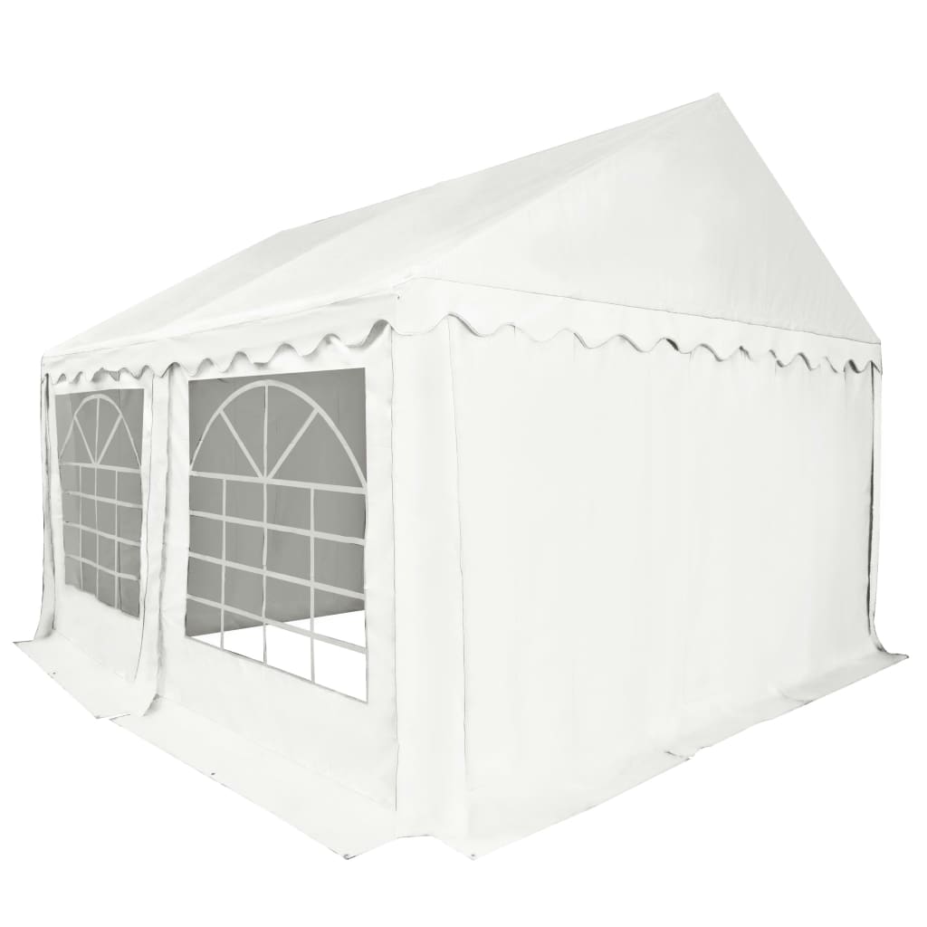 

vidaXL Tuinpaviljoen 4x4 m PVC wit