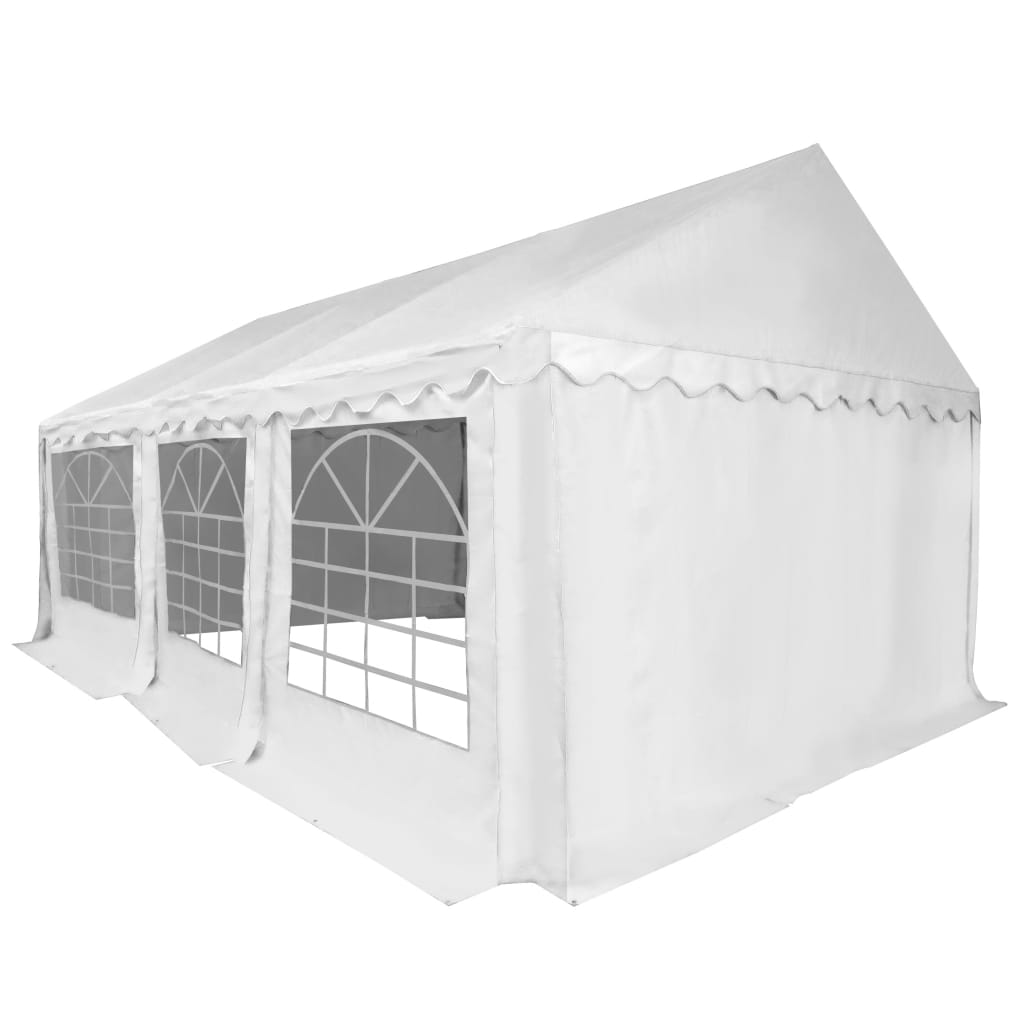 VidaXL - vidaXL Tuinpaviljoen 4x6 m PVC wit