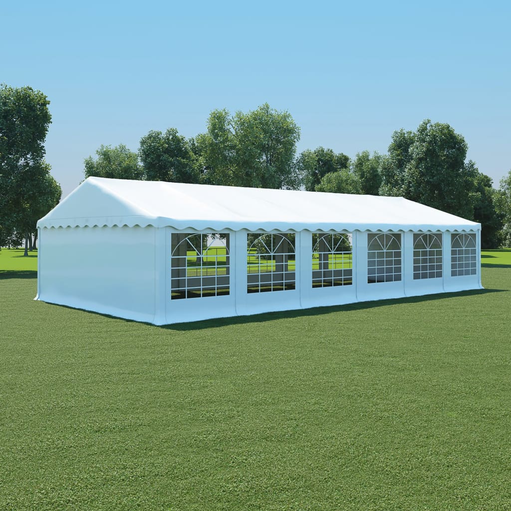 vidaXL Puutarhakatos PVC 6×12 m Valkoinen