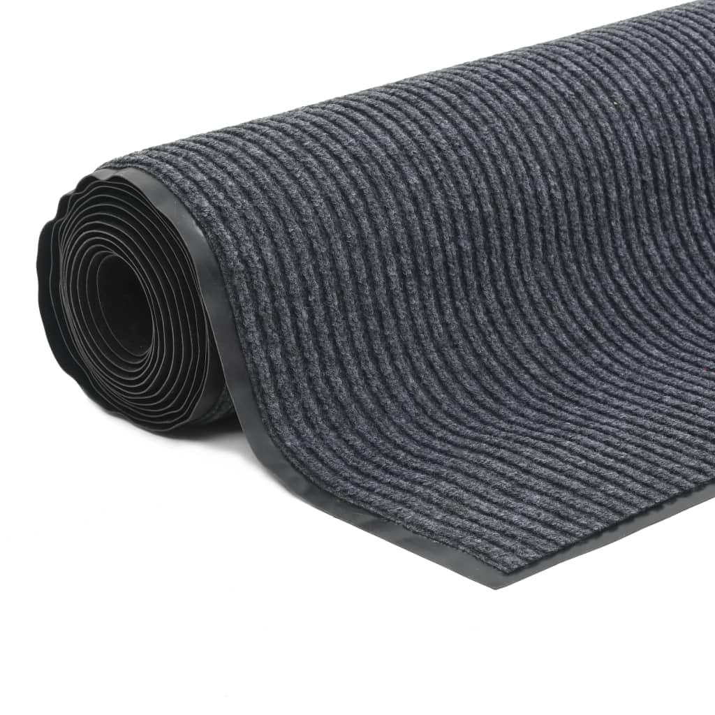 VidaXL - vidaXL Deurmat anti-slip met vinyl onderkant 1,2x10 m grijs