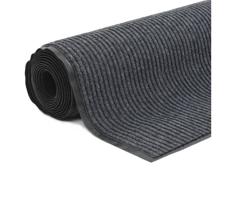 vidaXL Deurmat anti-slip met vinyl onderkant 1,2x10 m grijs