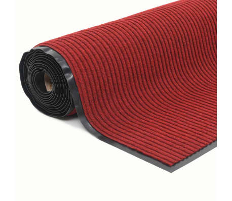 vidaXL Zerbino Lungo Antiscivolo con Base in Vinile 1,2x5 m Rosso