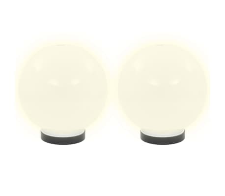 vidaXL Градински сфери за LED лампи, 2 бр, 20 см, PMMA