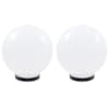 vidaXL LED-lambid, 2 tk, kera, 25 cm, PMMA