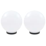 vidaXL Lămpi bol cu LED 2 buc, sferică, 25 cm, PMMA