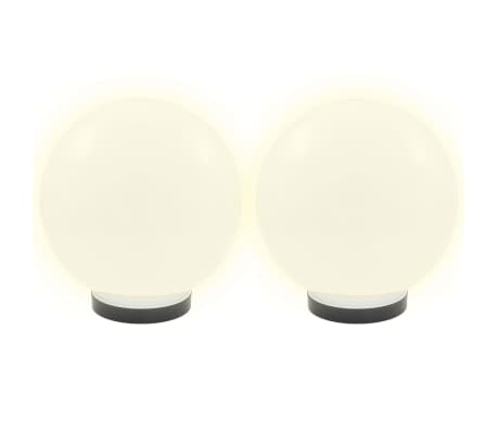 vidaXL LED Bowl Lamps 2 pcs Spherical 25 cm PMMA