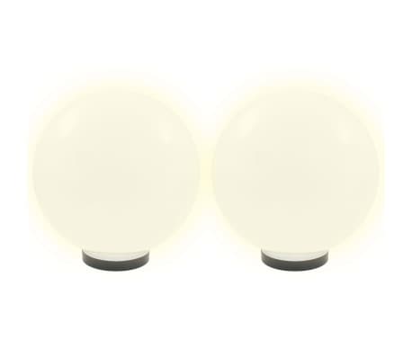 vidaXL LED Bowl Lamps 2 pcs Spherical 30 cm PMMA