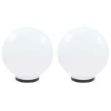 vidaXL Lămpi cu LED, 2 buc. sferice, 40 cm, PMMA