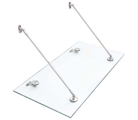 Vidaxl Vsg Safety Glass Canopy Front Door 120x60 Cm Stainless