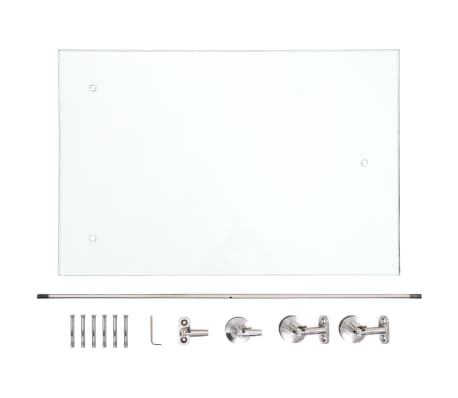 vidaXL Marquesina para puerta vidrio de seguridad VSG acero 90x60 cm