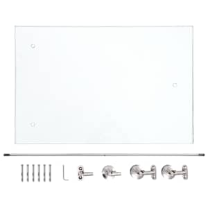 vidaXL Stogelis durims, 90x60cm, nerūdijantis plienas, stiklas