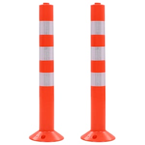 vidaXL liikluskorralduse t&auml;hispostid, 2 tk, plast, 75 cm