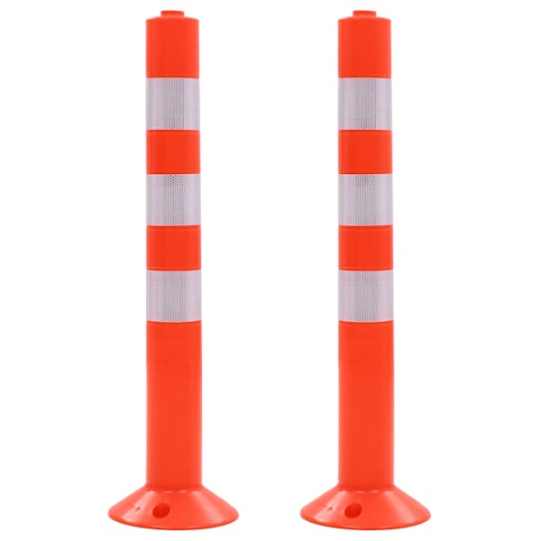 vidaXL liikluskorralduse t&auml;hispostid, 2 tk, plast, 75 cm