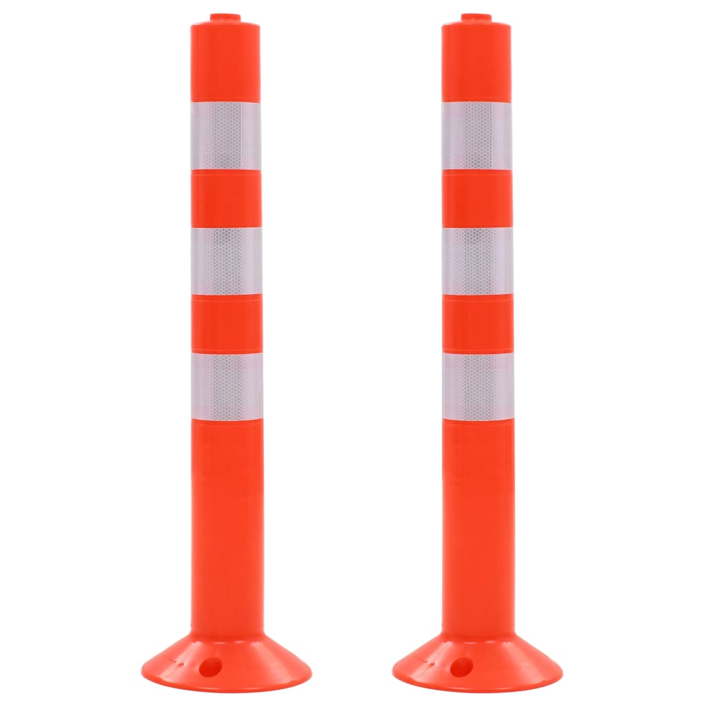 vidaXL Traffic Control Bollards 2 pcs Plastic 75 cm