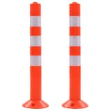 vidaXL Borne de contrôle de la circulation 2 pcs Plastique 75 cm