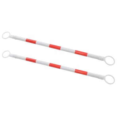 vidaXL Barras retráteis p/ cones sinalização 2 pcs plástico 130-215 cm[1/5]