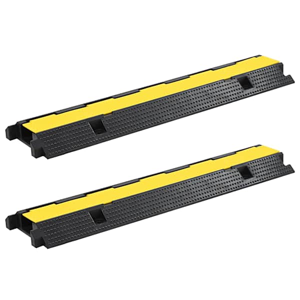 vidaXL kaablikaitse 1 kanaliga, 2 tk, kummist, 100 cm