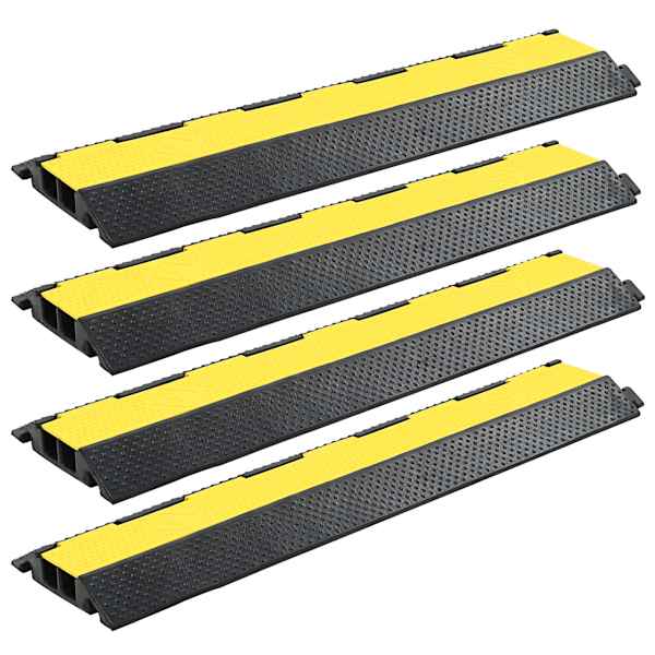 vidaXL kaablikaitse 4 tk 2 kanaliga, kummist, 101,5 cm