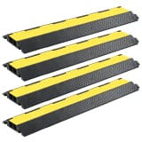 vidaXL Kabelbrücken Überfahrschutz 4 Stk. 2 Kanäle Gummi 101,5 cm