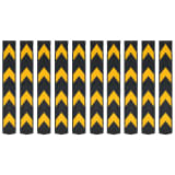 vidaXL Cornière de protection réfléchissante 10 pcs Caoutchouc 80 cm