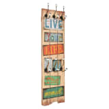vidaXL Bengaleiro de parede com 6 ganchos 120x40 cm LIVE LIFE