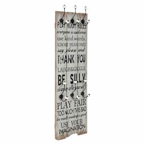vidaXL riidenagi kuue konksuga, 120 x 40 cm, "THANK YOU"