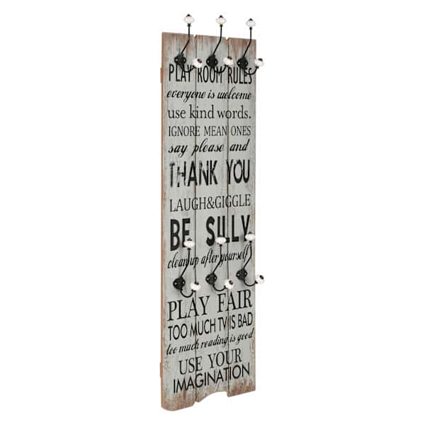 vidaXL riidenagi kuue konksuga, 120 x 40 cm, "THANK YOU"