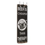 vidaXL Bengaleiro de parede com 6 ganchos 120x40 cm BEER CHEAPER