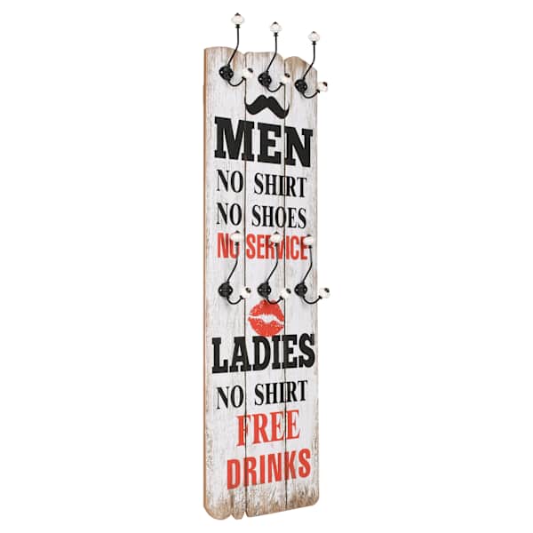 vidaXL riidenagi kuue konksuga, 120 x 40 cm, "MEN LADIES"