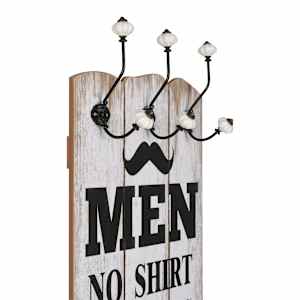Nástěnný věšák na kabáty MEN LADIES s 6 háčky 120 x 40 cm - obrázek 3