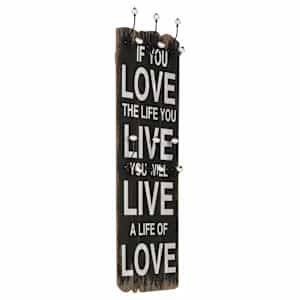 vidaXL riidenagi kuue konksuga, 120 x 40 cm, "LOVE LE"
