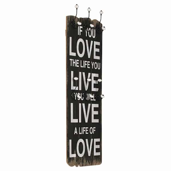 vidaXL riidenagi kuue konksuga, 120 x 40 cm, "LOVE LE"