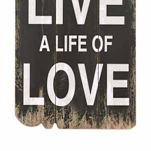 Nástěnný věšák na kabáty LOVE LIFE s 6 háčky 120 x 40 cm - obrázek 5
