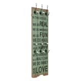vidaXL Bengaleiro de parede com 6 ganchos 120x40 cm HAPPY LOVE