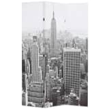 vidaXL Skládací paraván 120 x 180 cm New York by Day černobílý