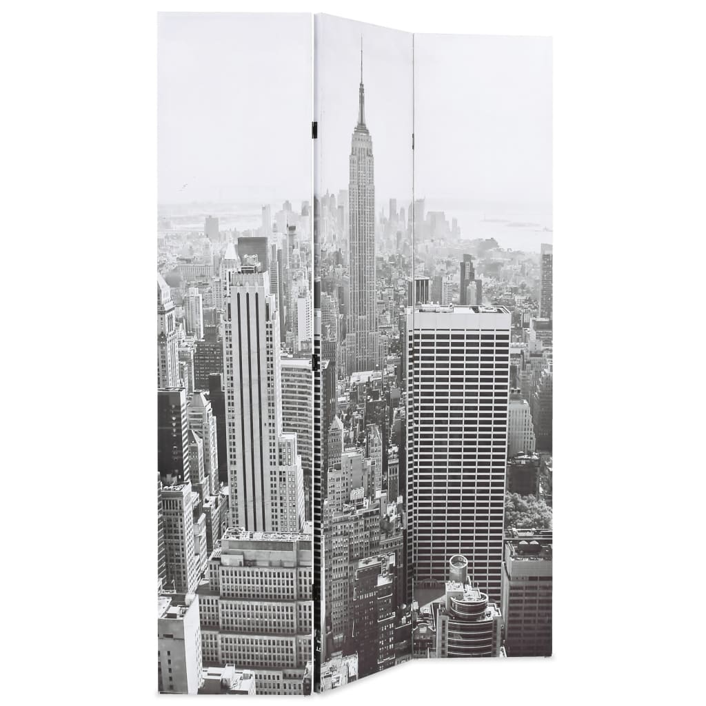 

vidaXL Kamerscherm New York bij daglicht 120x170 cm zwart en wit