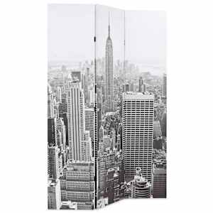 Skládací paraván 120 x 170 cm New York by Day černobílý - obrázek 2
