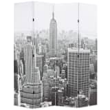 vidaXL Kamerverdeler New York bij daglicht 160x180 cm zwart en wit