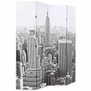 Skládací paraván 160 x 170 cm Denní New York černobílý - obrázek 2