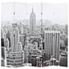 vidaXL kokkupandav sirm 200 x 170 cm, New York, must valge