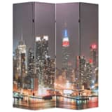 vidaXL Raumteiler klappbar 160 x 180 cm New York bei Nacht