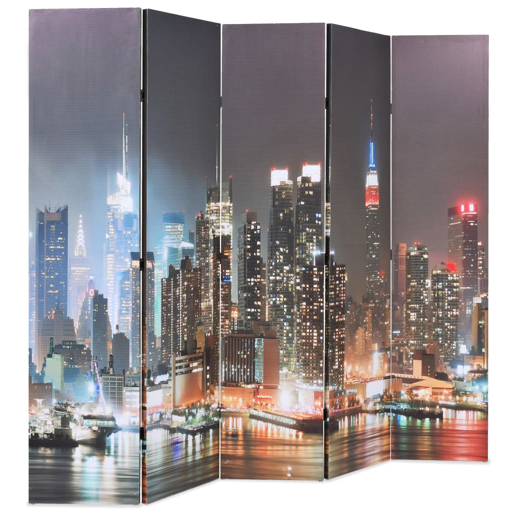 vidaXL Raumteiler klappbar 200 x 170 cm New York bei Nacht