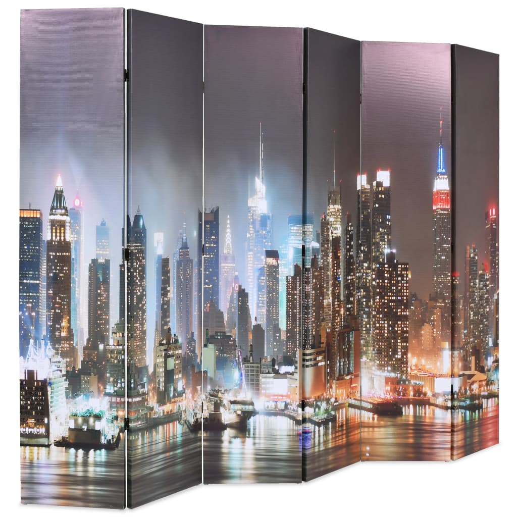 vidaXL éjszakai New York mintás paraván 228 x 170 cm