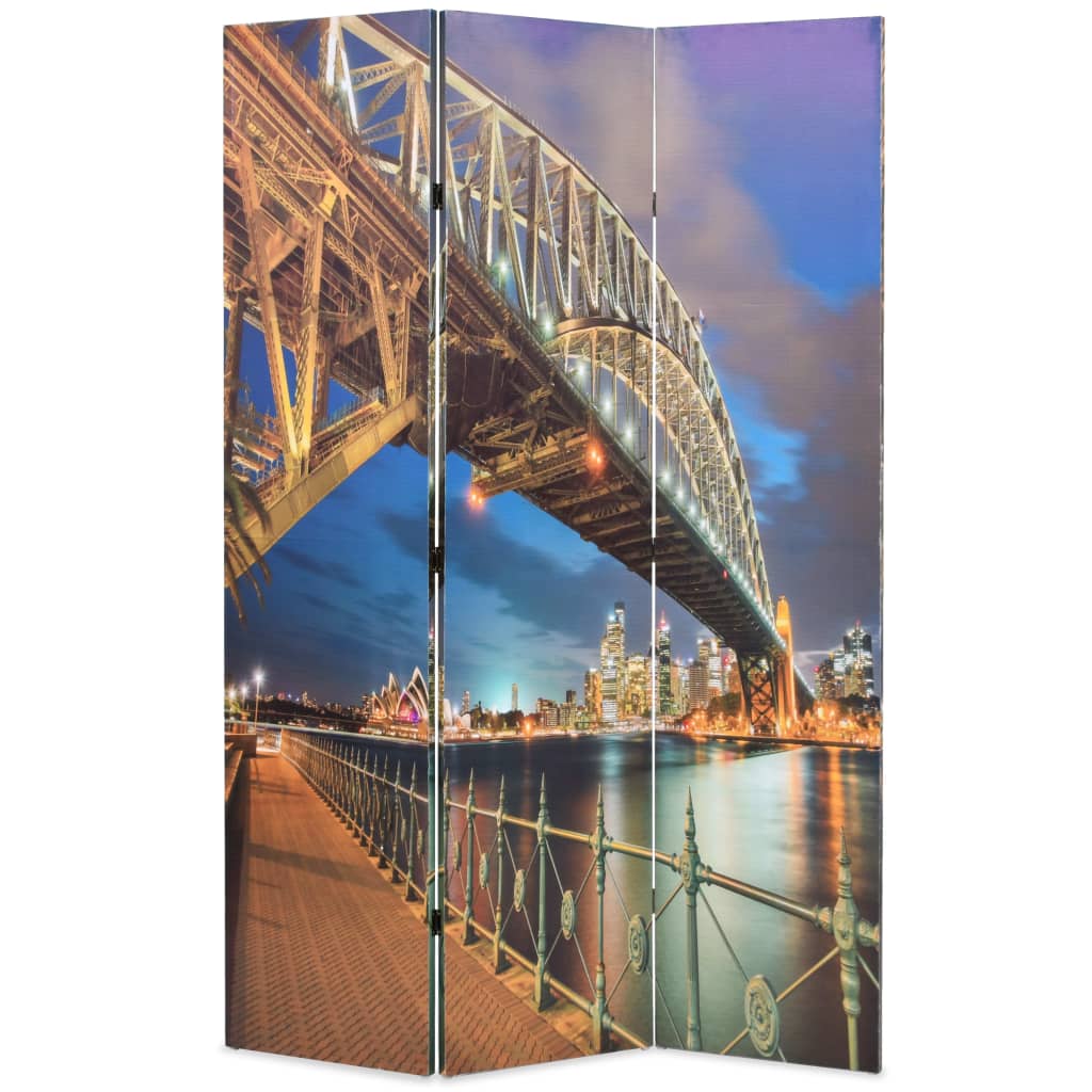 Taitettava huoneenjakaja 120×170 cm Sydney Harbour Bridge