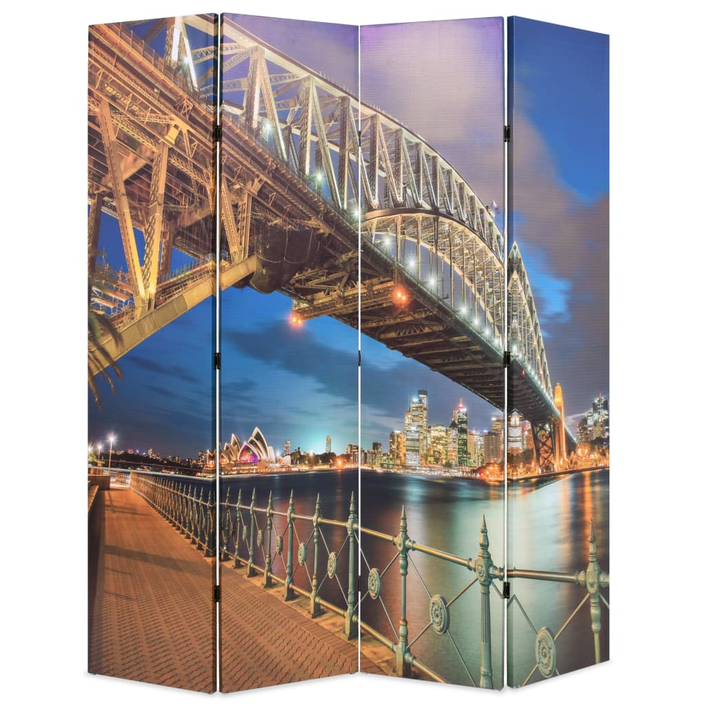 Taitettava huoneenjakaja 160×170 cm Sydney Harbour Bridge